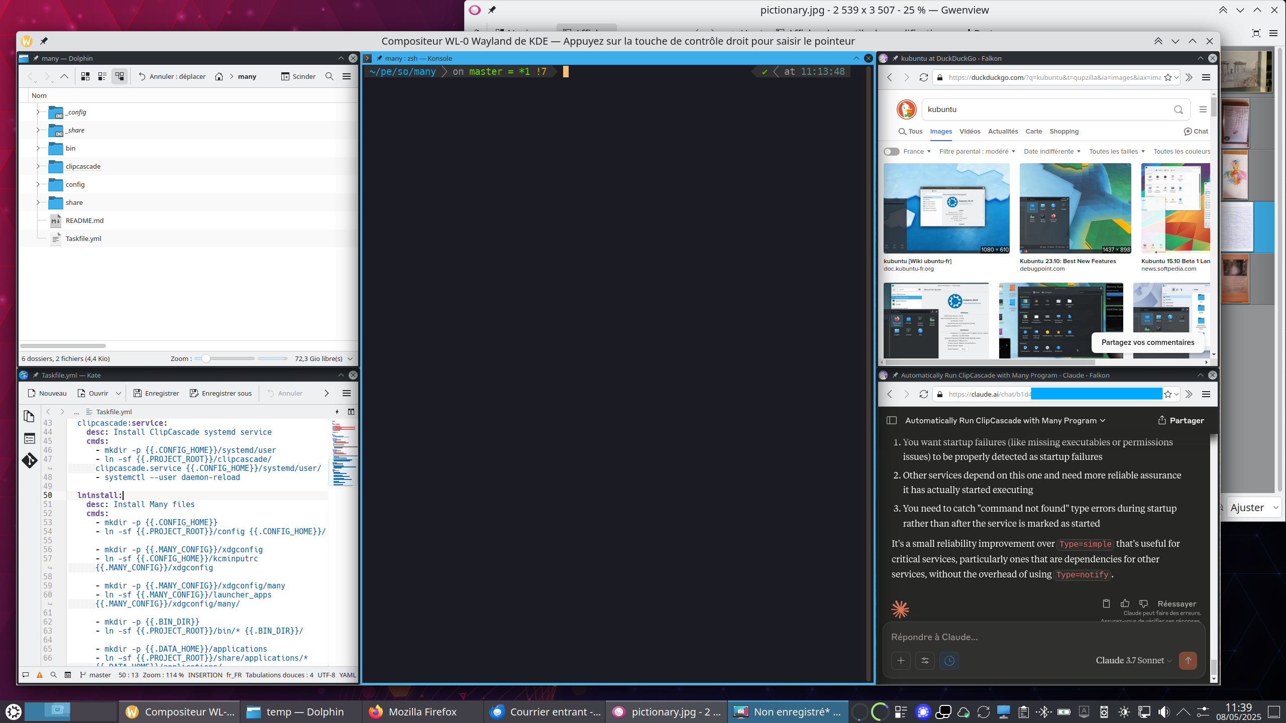 Many-terminal screenshot