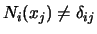 \(N_{i}(x_{j}) \neq \delta_{ij} \)
