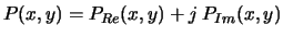 $\displaystyle P(x,y)=P_{Re}(x,y)+j\:P_{Im}(x,y)$