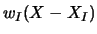 \(w_{I}(X-X_{I})\)