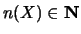 \(n(X)\in \mathbf{N}\)