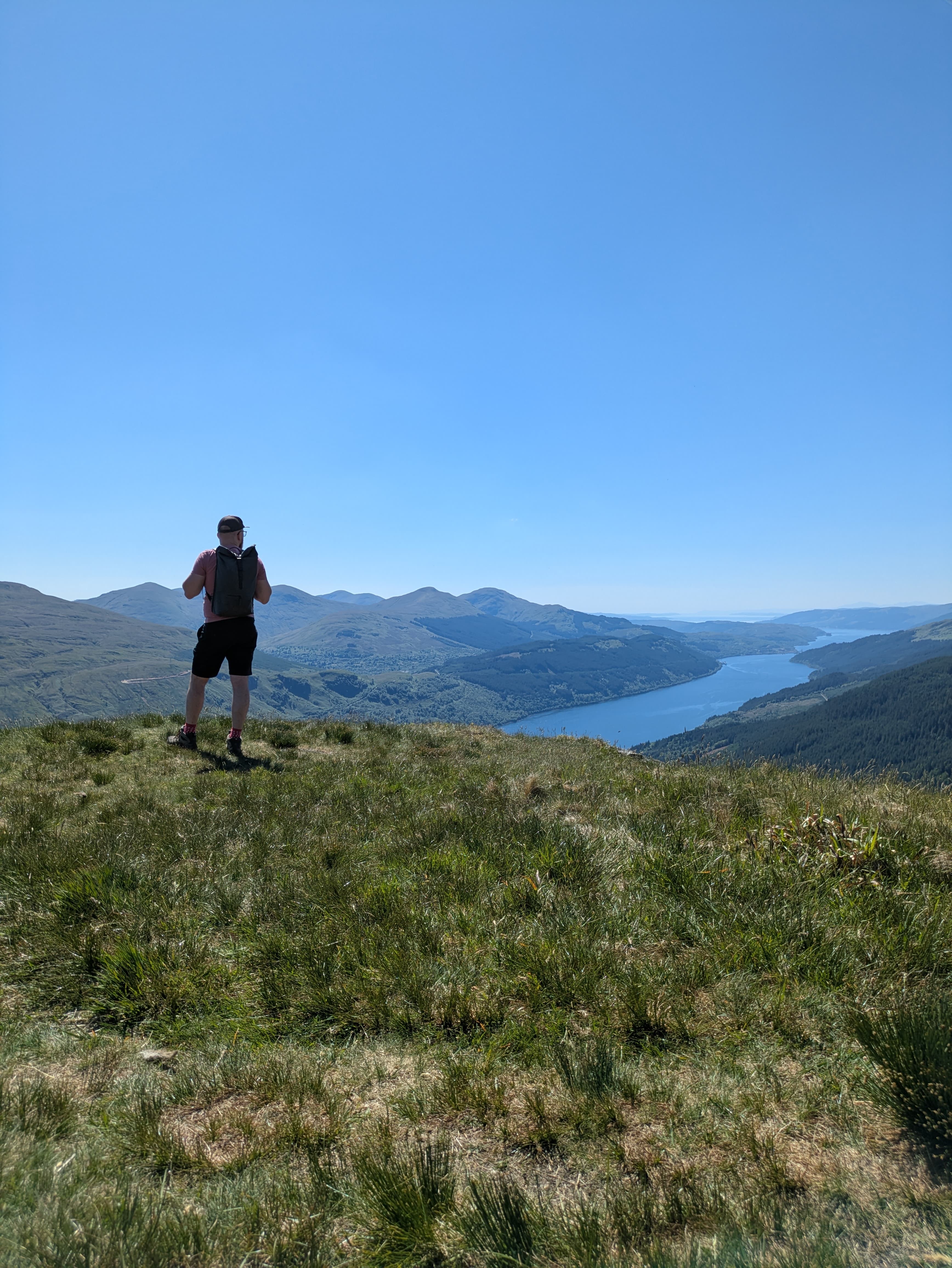 Photo of me looking at Loch Long, on the way to the Cobbler